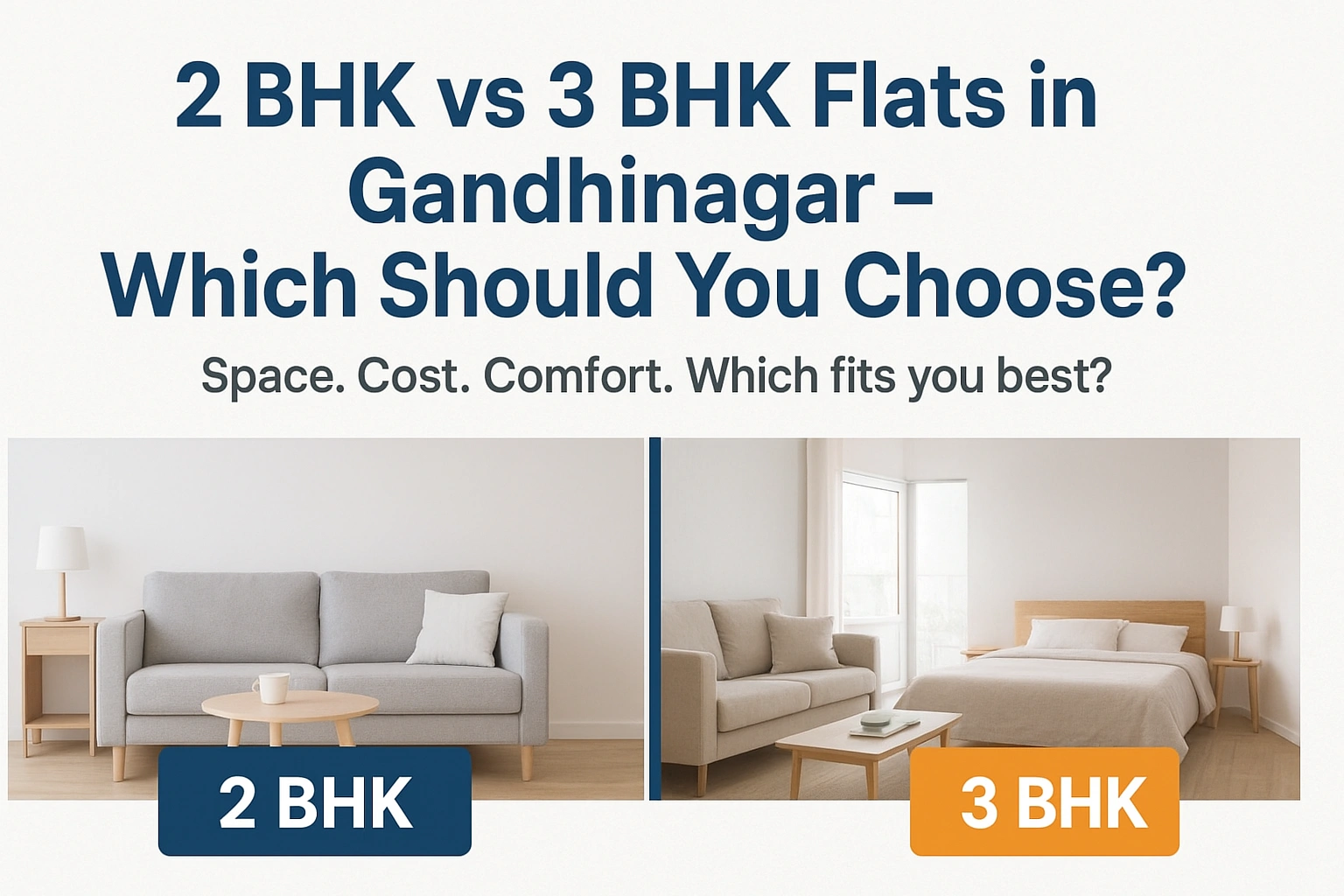 2 BHK vs 3 BHK Flats in Gandhinagar – Which Should You Choose?