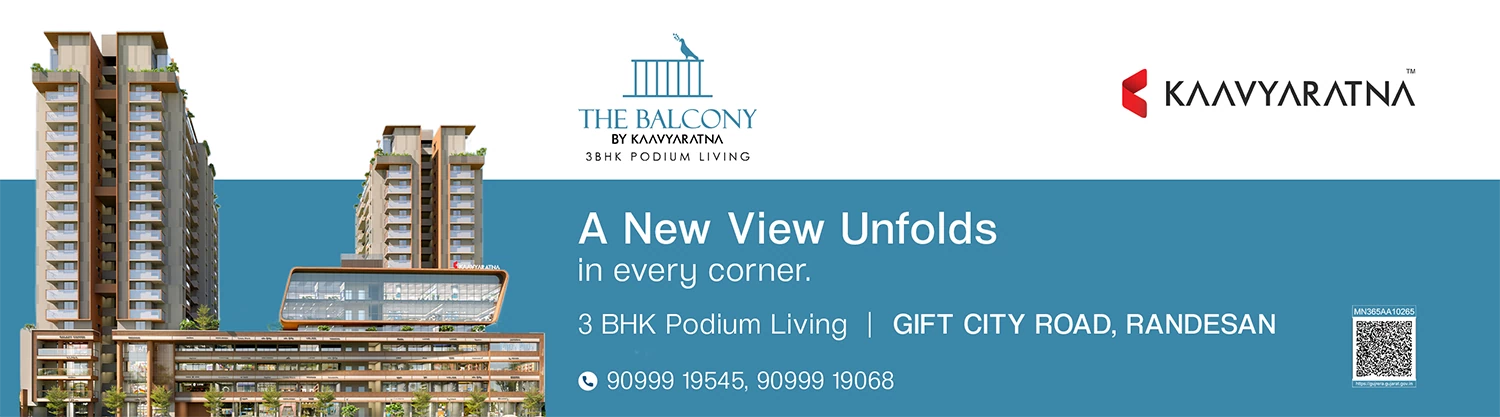 spacious 3BHK podium living near gift city