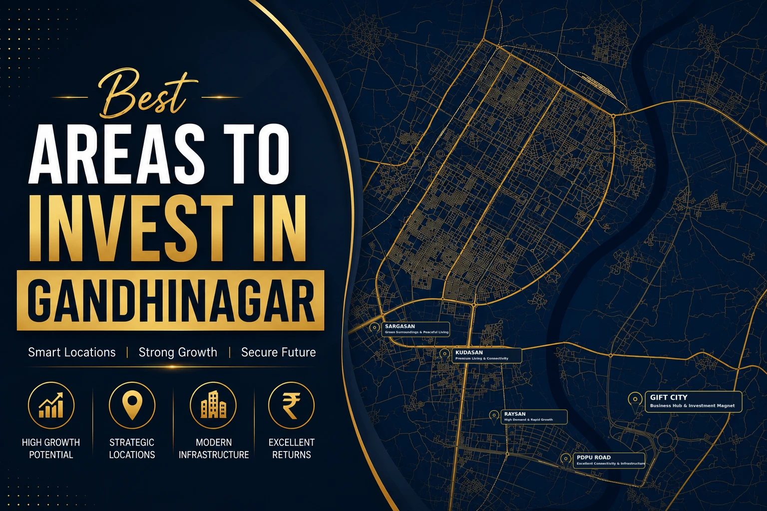 Best areas to Invest in Gandhinagar