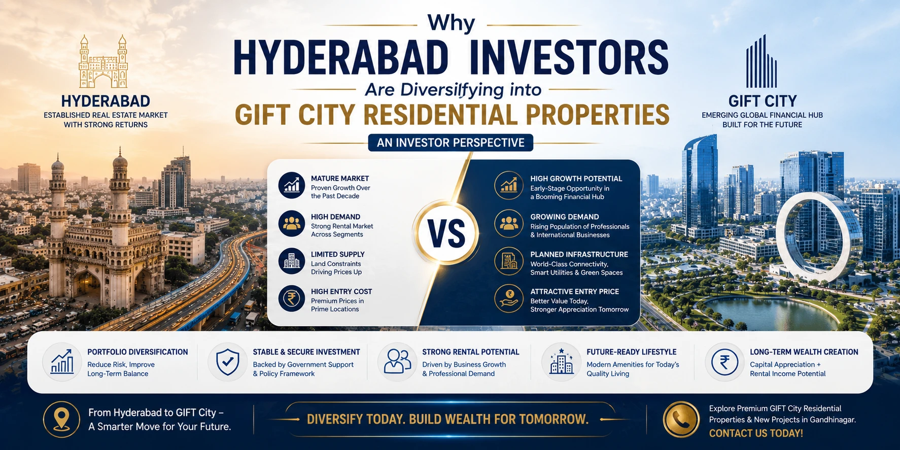 Why Hyderabad Investors Are Diversifying into GIFT City Residential Properties